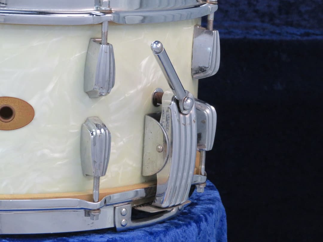 Slingerland Radio King 6.5 x 14 Marine Pearl Wood Snare Drum 1940's Serial #isi4970