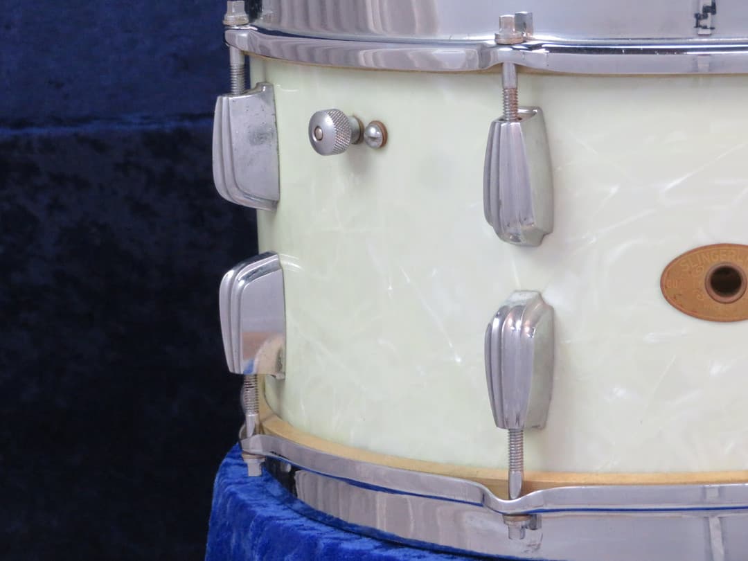 Slingerland Radio King 6.5 x 14 Marine Pearl Wood Snare Drum 1940's Serial #isi4970