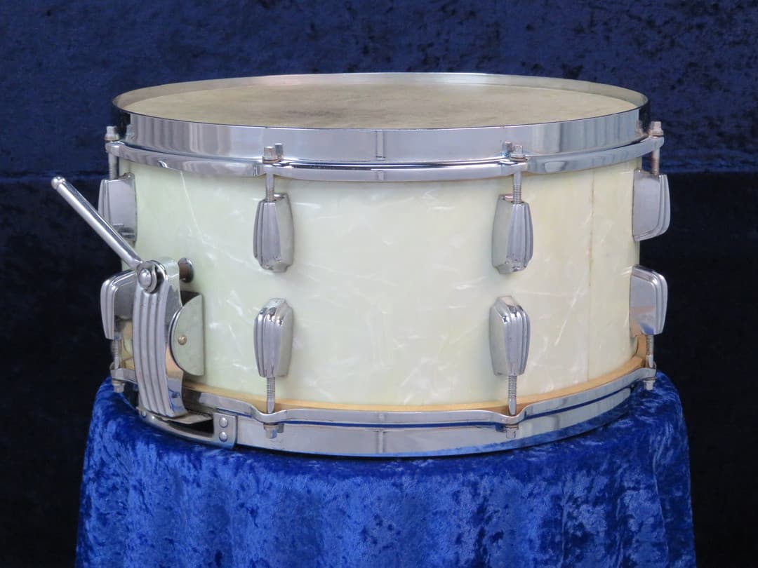 Slingerland Radio King 6.5 x 14 Marine Pearl Wood Snare Drum 1940's Serial #isi4970