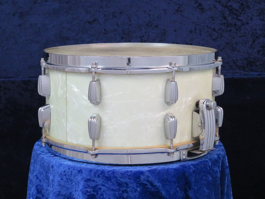 Slingerland Radio King 6.5 x 14 Marine Pearl Wood Snare Drum 1940's Serial #isi4970