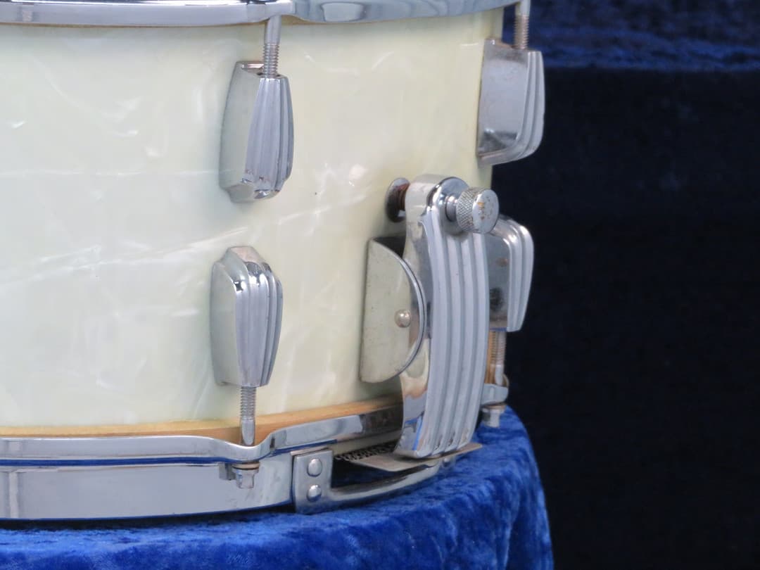 Slingerland Radio King 6.5 x 14 Marine Pearl Wood Snare Drum 1940's Serial #isi4970