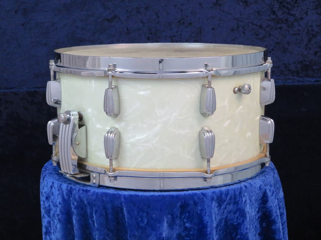 Slingerland Radio King 6.5 x 14 Marine Pearl Wood Snare Drum 1940's Serial #isi4970