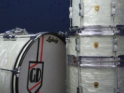 Ludwig Club Date 4 Piece White Marine Pearl Wood Drum Set 1966 Serial #296290 Ludwig Club Date 4 Piece White Marine Pearl Wood Drum Set 1966 Serial #296290