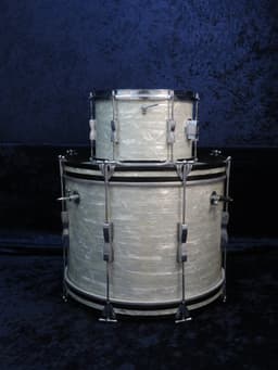 Ludwig Club Date 4 Piece White Marine Pearl Wood Drum Set 1966 Serial #296290 Ludwig Club Date 4 Piece White Marine Pearl Wood Drum Set 1966 Serial #296290
