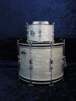 Ludwig Club Date 4 Piece White Marine Pearl Wood Drum Set 1966 Serial #296290 Ludwig Club Date 4 Piece White Marine Pearl Wood Drum Set 1966 Serial #296290