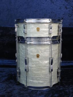 Ludwig Club Date 4 Piece White Marine Pearl Wood Drum Set 1966 Serial #296290 Ludwig Club Date 4 Piece White Marine Pearl Wood Drum Set 1966 Serial #296290