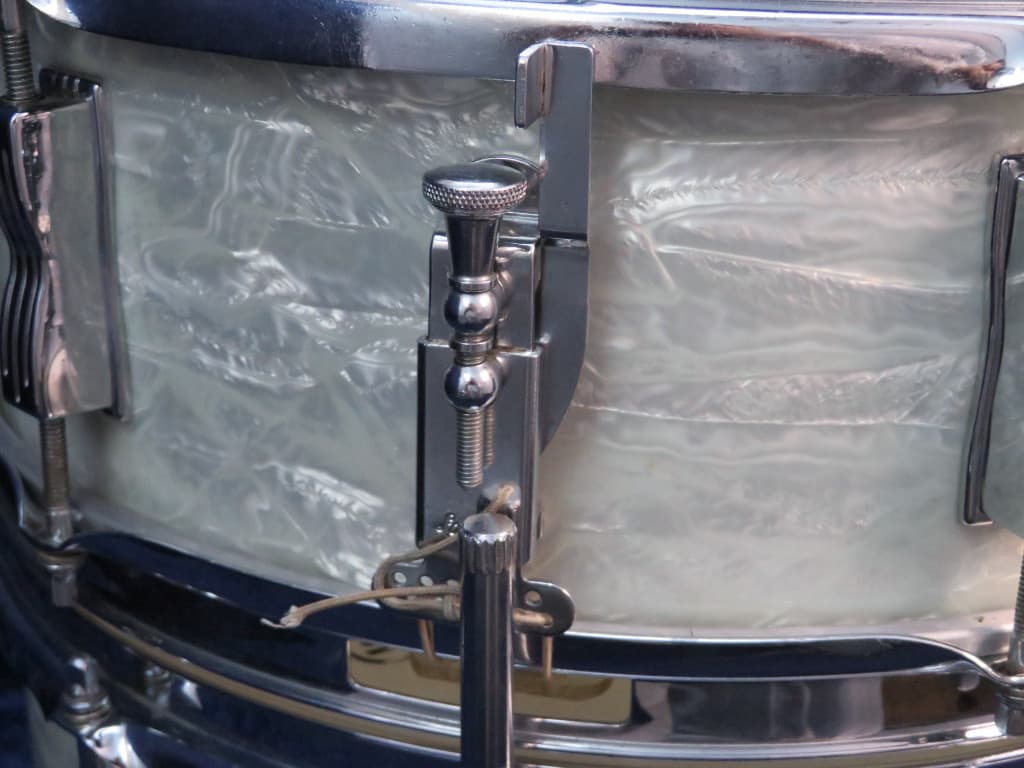 Ludwig Club Date 4 Piece White Marine Pearl Wood Drum Set 1966 Serial #296290