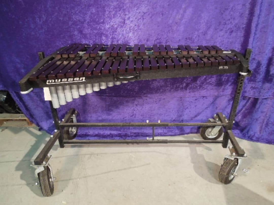 Musser M 51 Kelon Bar Xylophone Ser# HJ3712 with Heavy Field Stand Musser M 51 Kelon Bar Xylophone Ser# HJ3712 with Heavy Field Stand