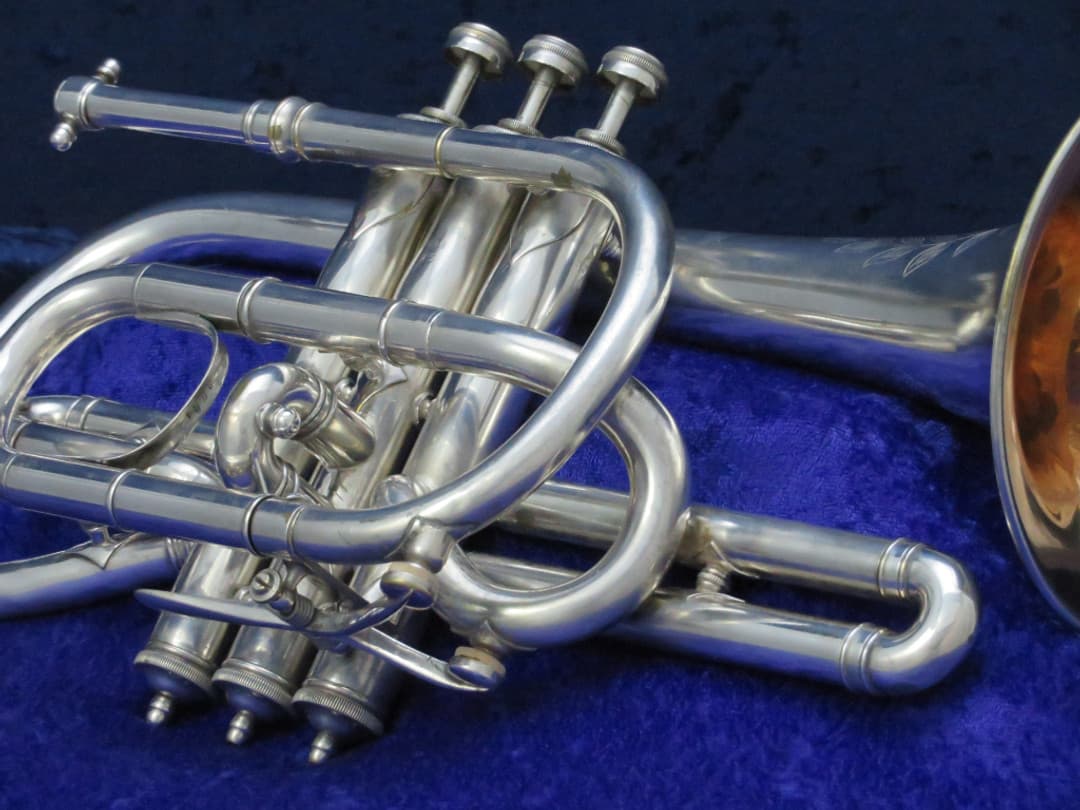 Lyon & Healy "Own-Make" Shepherd's Crook Silver Cornet Serial #2824