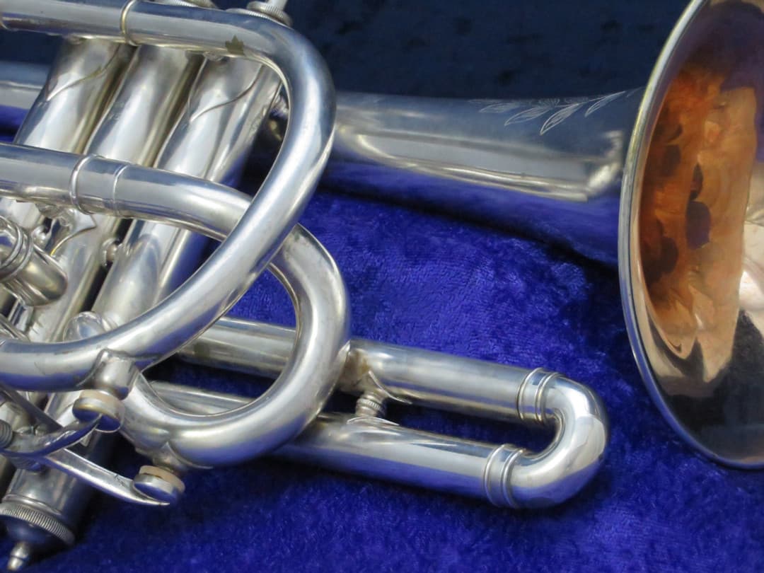 Lyon & Healy "Own-Make" Shepherd's Crook Silver Cornet Serial #2824