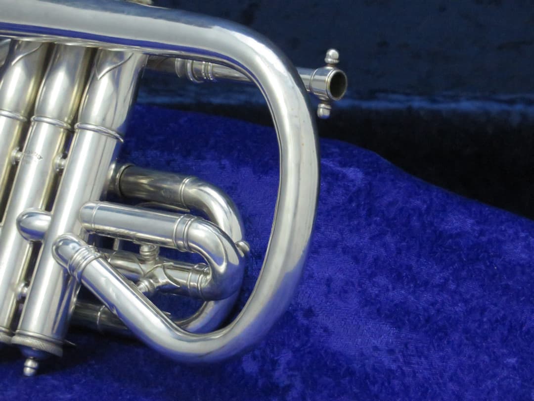 Lyon & Healy "Own-Make" Shepherd's Crook Silver Cornet Serial #2824