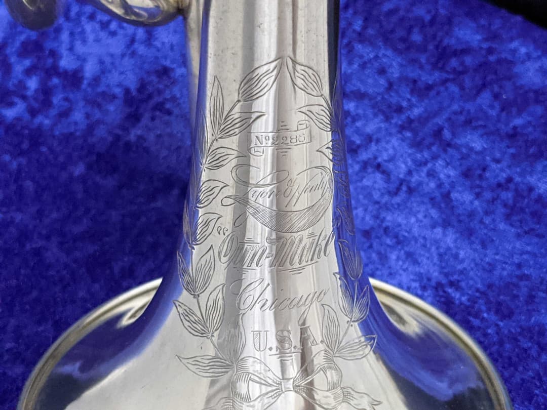 Lyon & Healy "Own-Make" Shepherd's Crook Silver Cornet Serial #2824