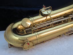 King Zephyr Baritone Saxophone with Art Deco 1936 Serial #188832 King Zephyr Baritone Saxophone with Art Deco 1936 Serial #188832