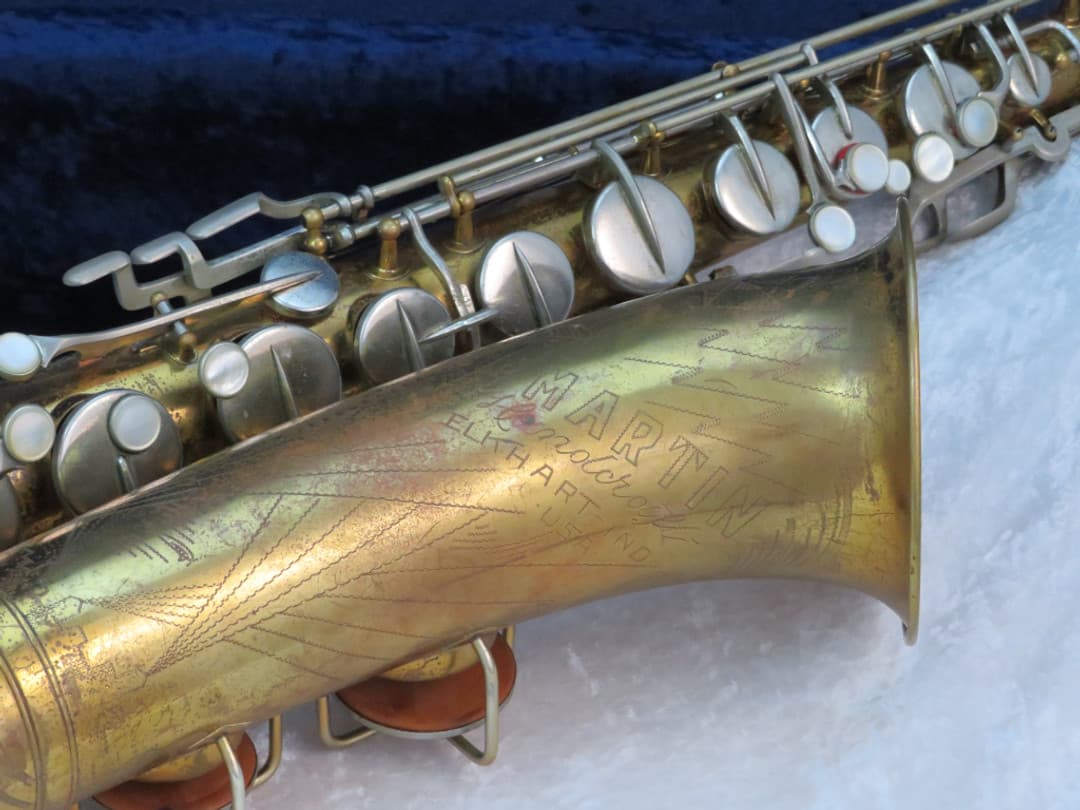 Martin Handcraft Committee Tenor Saxophone with Art Deco Skyline 1936 Serial #116611 Martin Handcraft Committee Tenor Saxophone with Art Deco Skyline 1936 Serial #116611