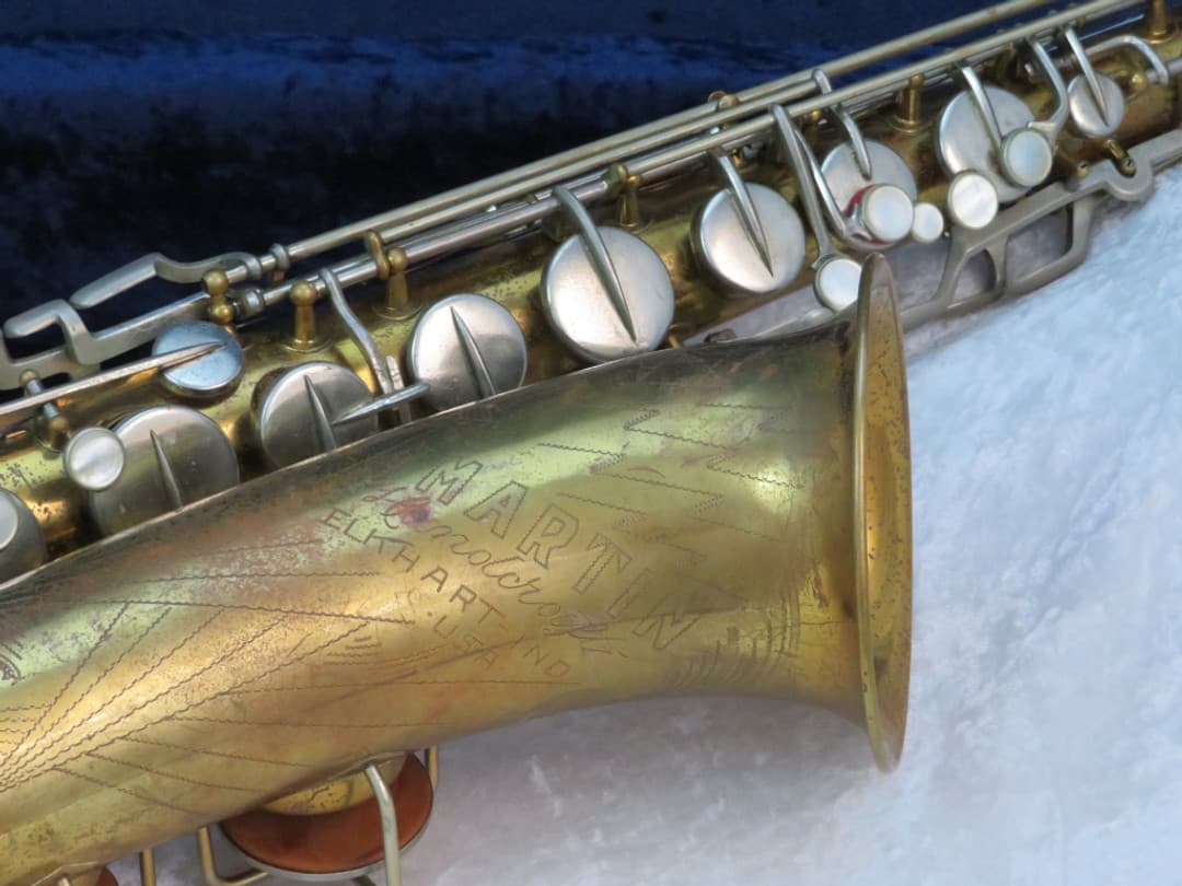 Martin Handcraft Committee Tenor Saxophone with Art Deco Skyline 1936 Serial #116611