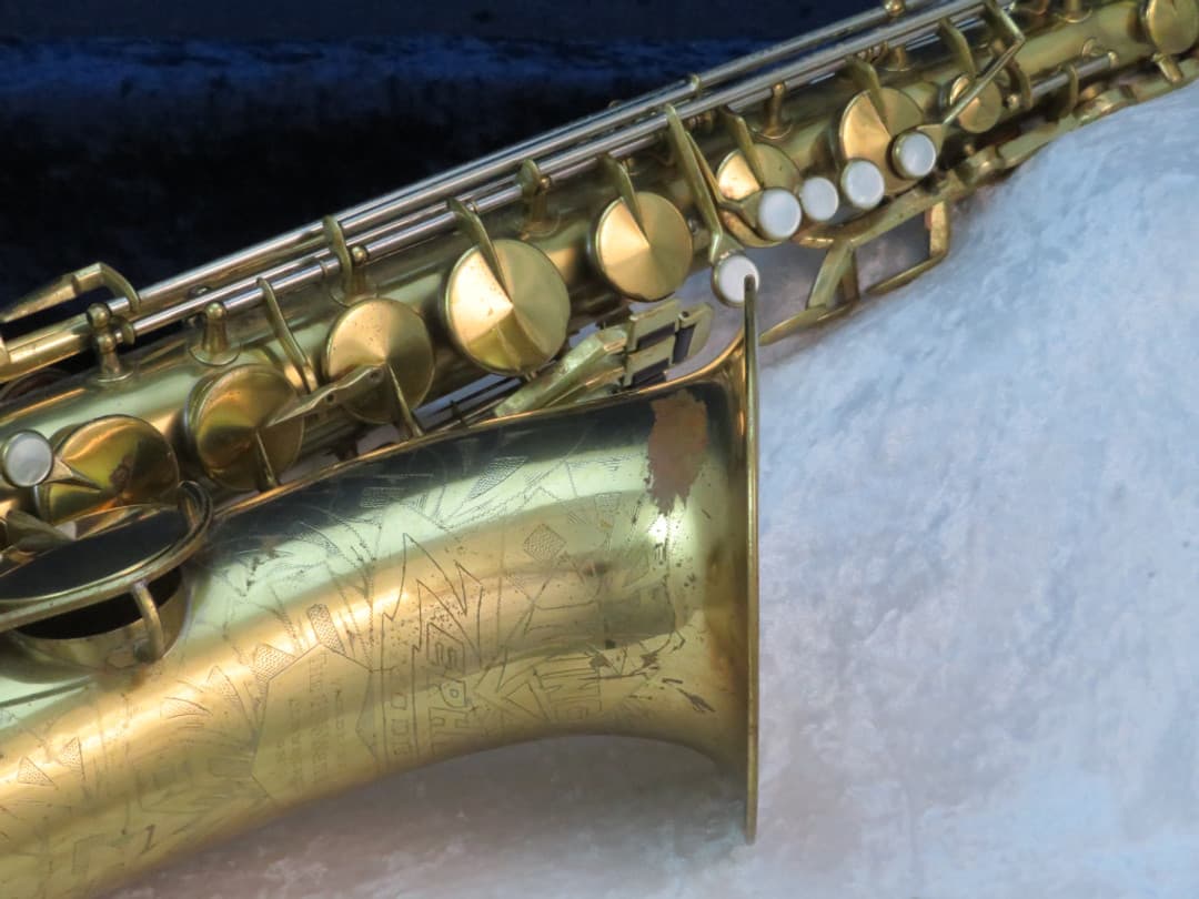 King Zephyr Tenor Saxophone with Art Deco 1936 Serial #188011