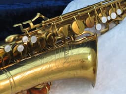 Buescher The Buescher Aristocrat True-Tone Alto Saxophone with Art Deco 1938 Serial #285469 Buescher The Buescher Aristocrat True-Tone Alto Saxophone with Art Deco 1938 Serial #285469