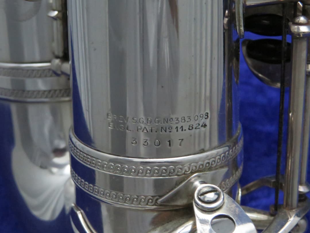 Selmer Balanced Action Silver Alto Saxophone 1940's Serial #33017