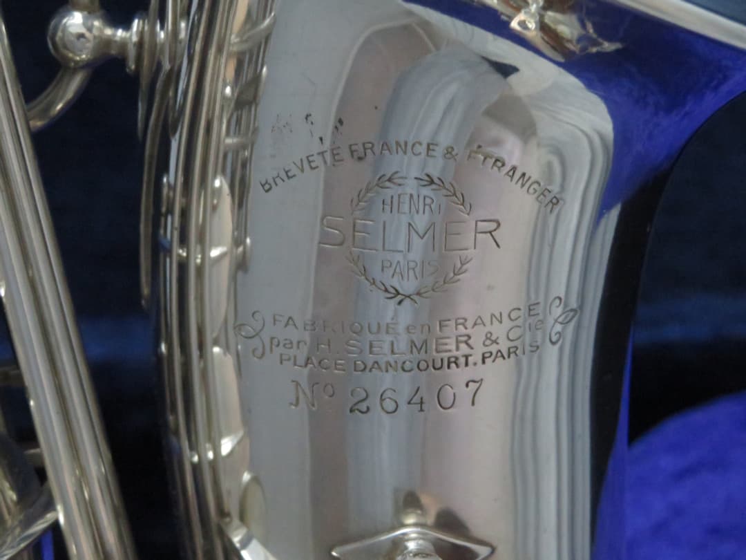 Selmer Balanced Action Silver Alto Saxophone 1938 Serial #26407