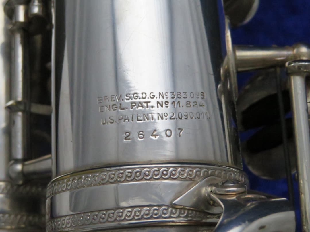 Selmer Balanced Action Silver Alto Saxophone 1938 Serial #26407