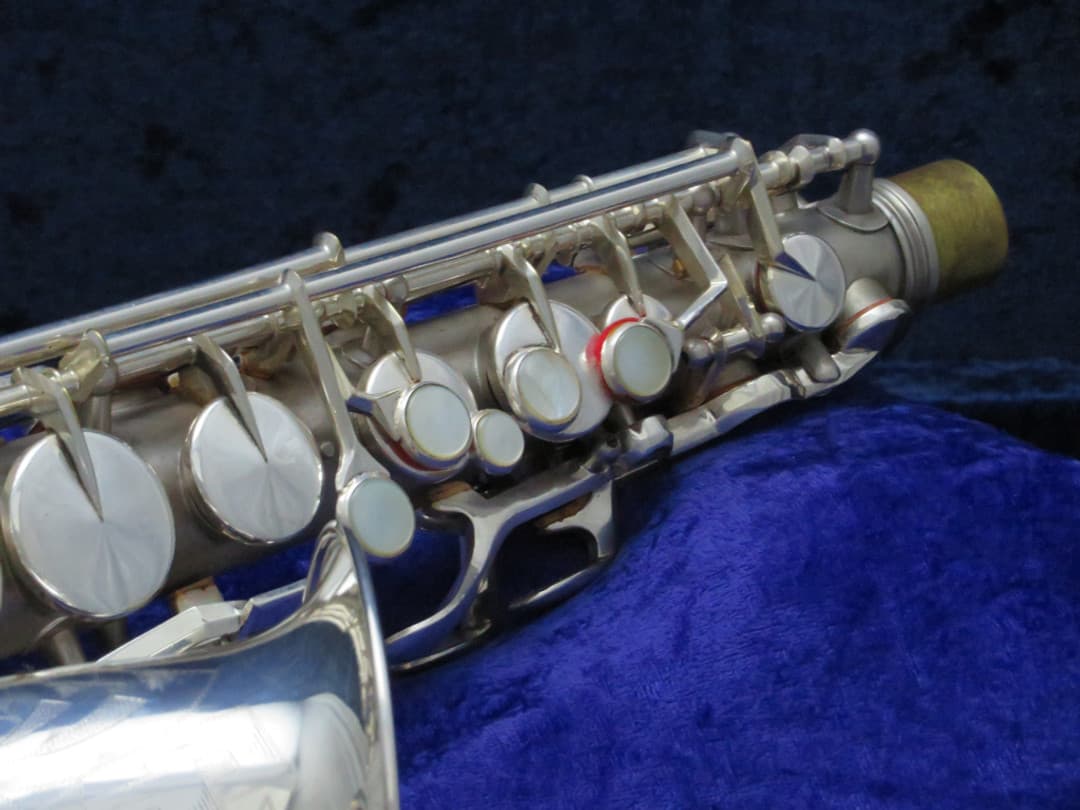 King Zephyr Silver Alto Saxophone with Art Deco 1930's Serial #196028