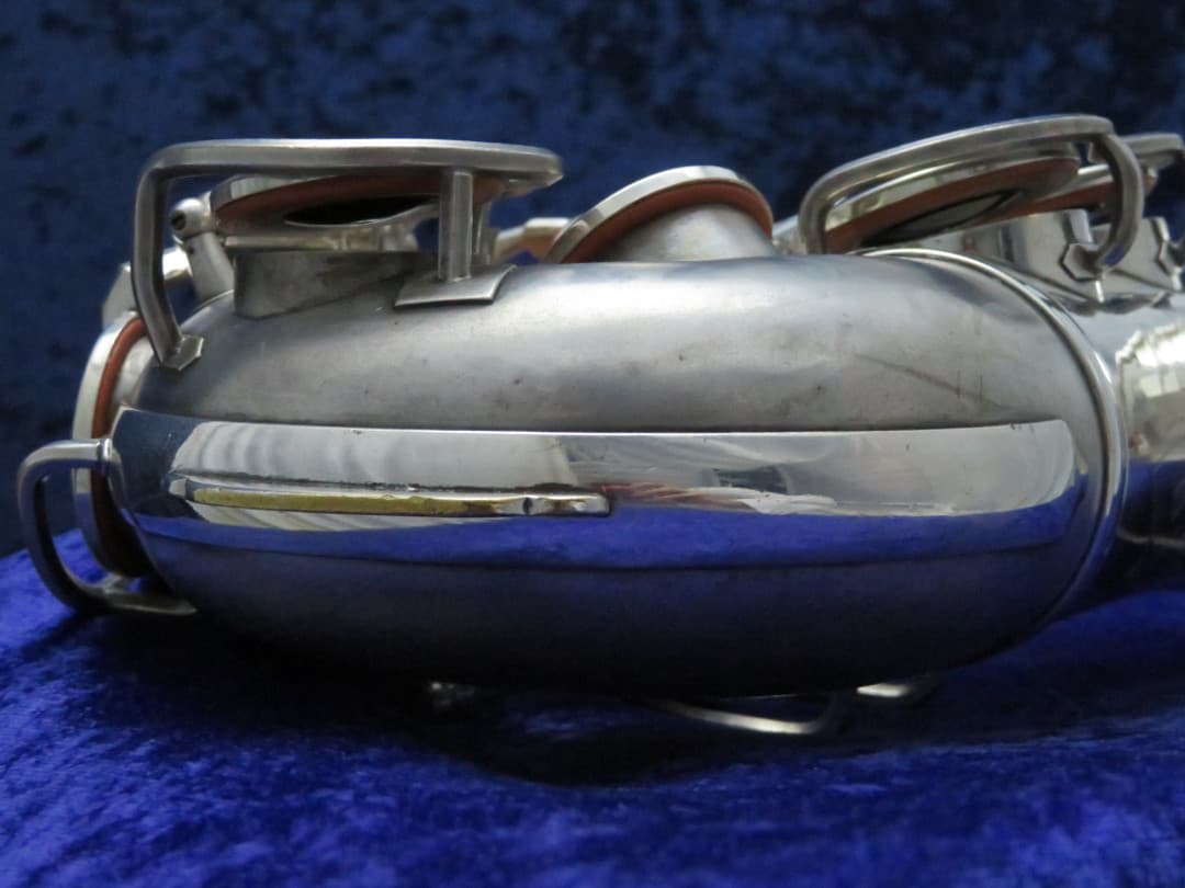 King Zephyr Silver Alto Saxophone with Art Deco 1930's Serial #196028