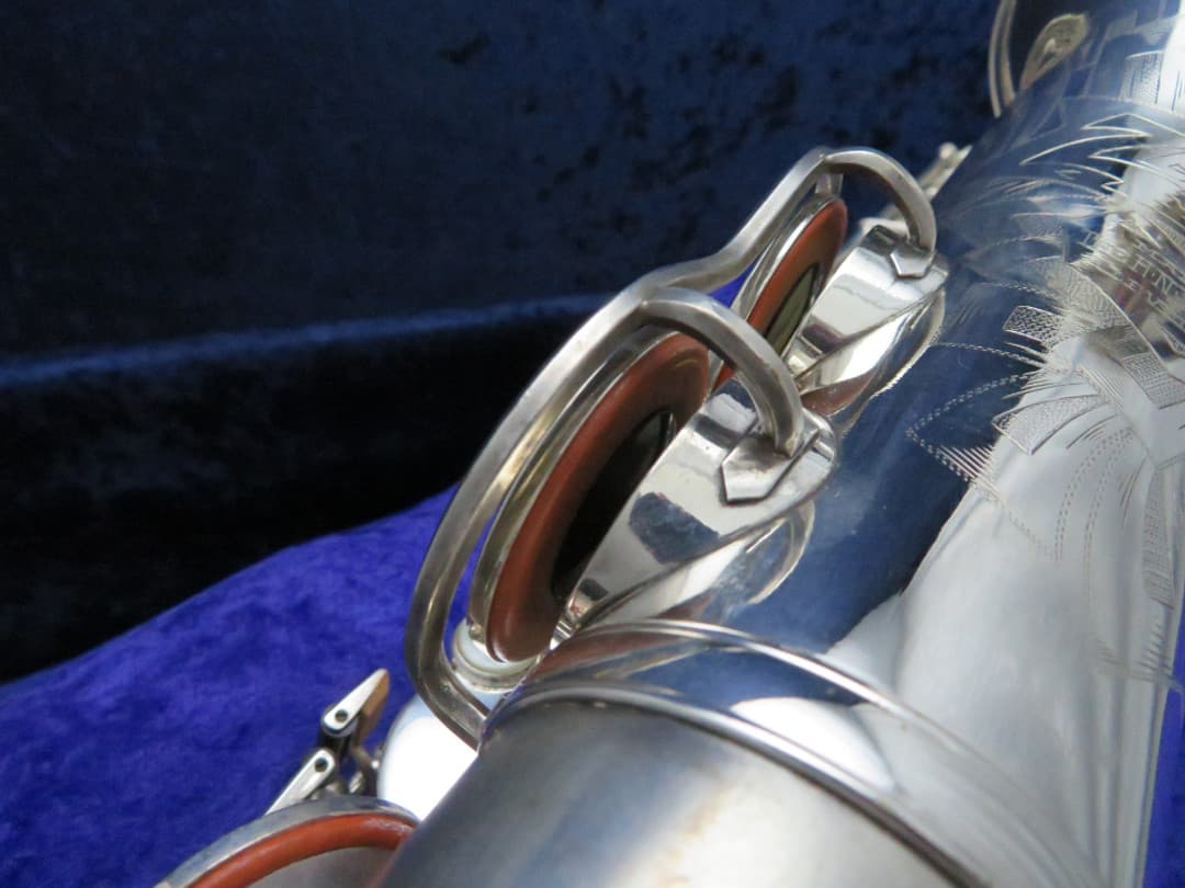 King Zephyr Silver Alto Saxophone with Art Deco 1930's Serial #196028