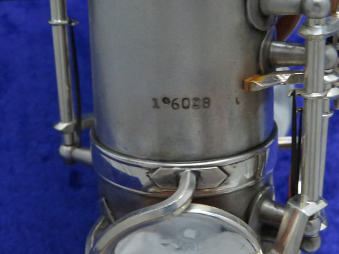 King Zephyr Silver Alto Saxophone with Art Deco 1930's Serial #196028