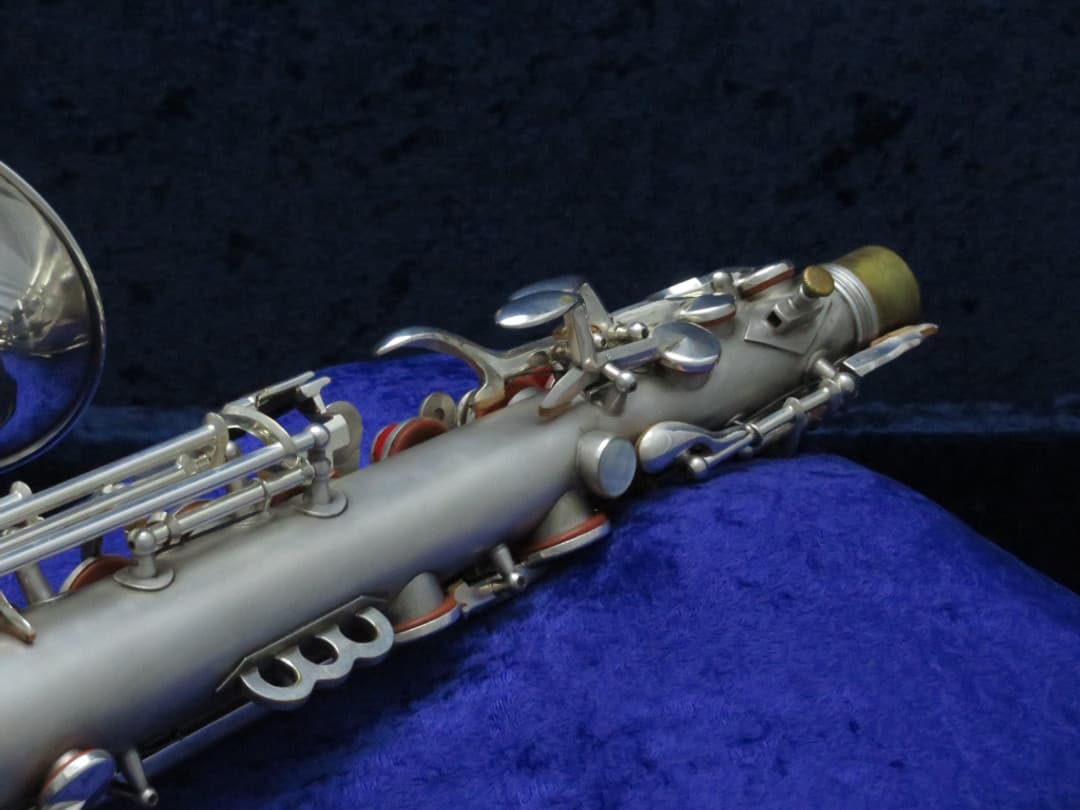 King Zephyr Silver Alto Saxophone with Art Deco 1930's Serial #196028