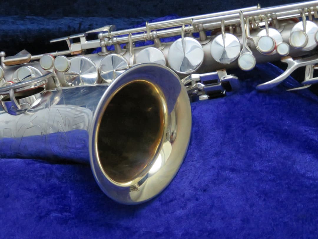 King Zephyr Silver Alto Saxophone with Art Deco 1930's Serial #196028