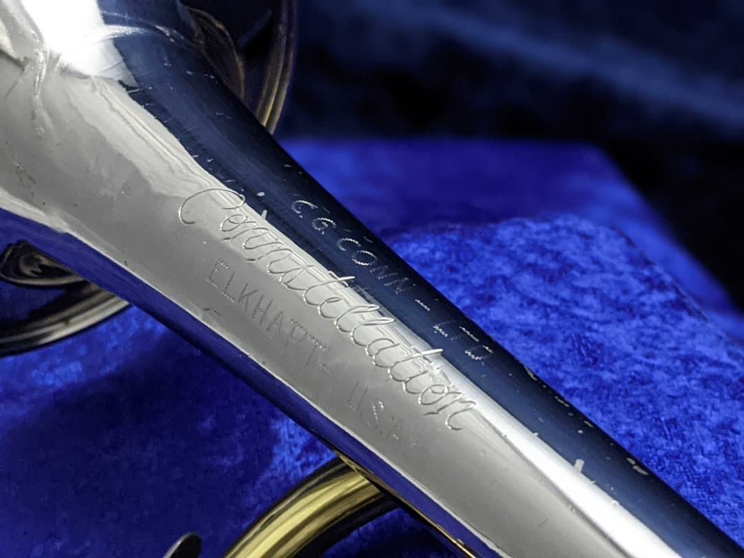 C.G. Conn Connstellation Late Model 38B Nickel Silver Trumpet 1968 Serial #L78418