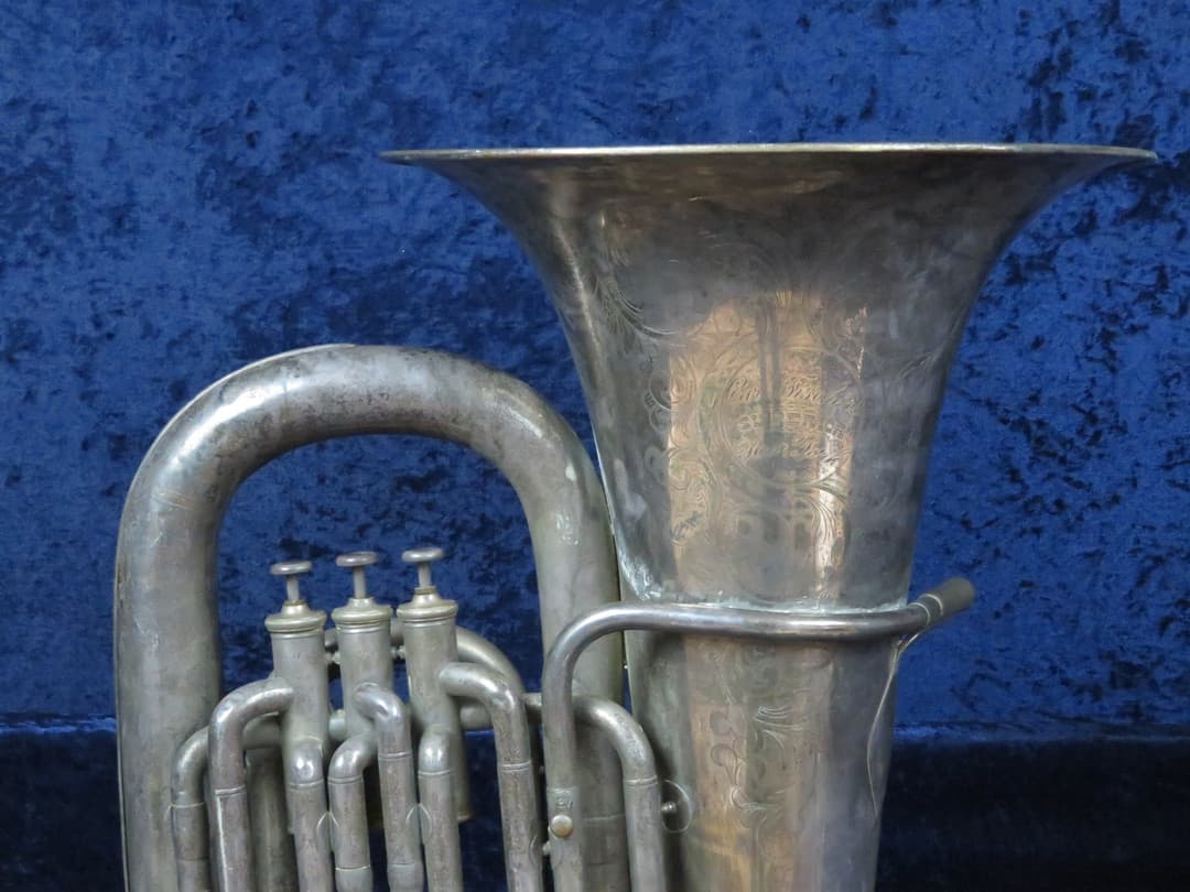 Carl Fischers Superior Silver EEb Tuba Serial #12342