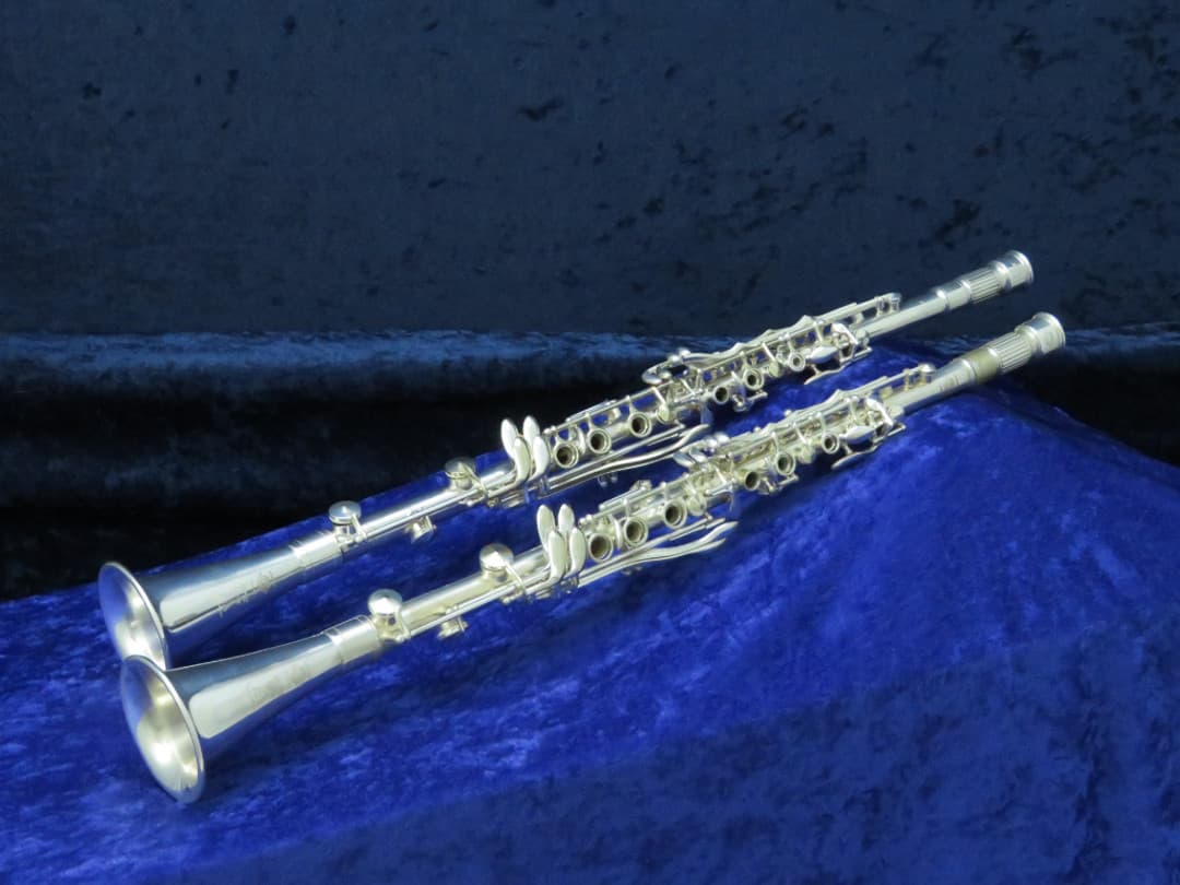 Pair of Selmer Depose Metal Bb & A Soprano Clarinets Serial #3357 & #3321