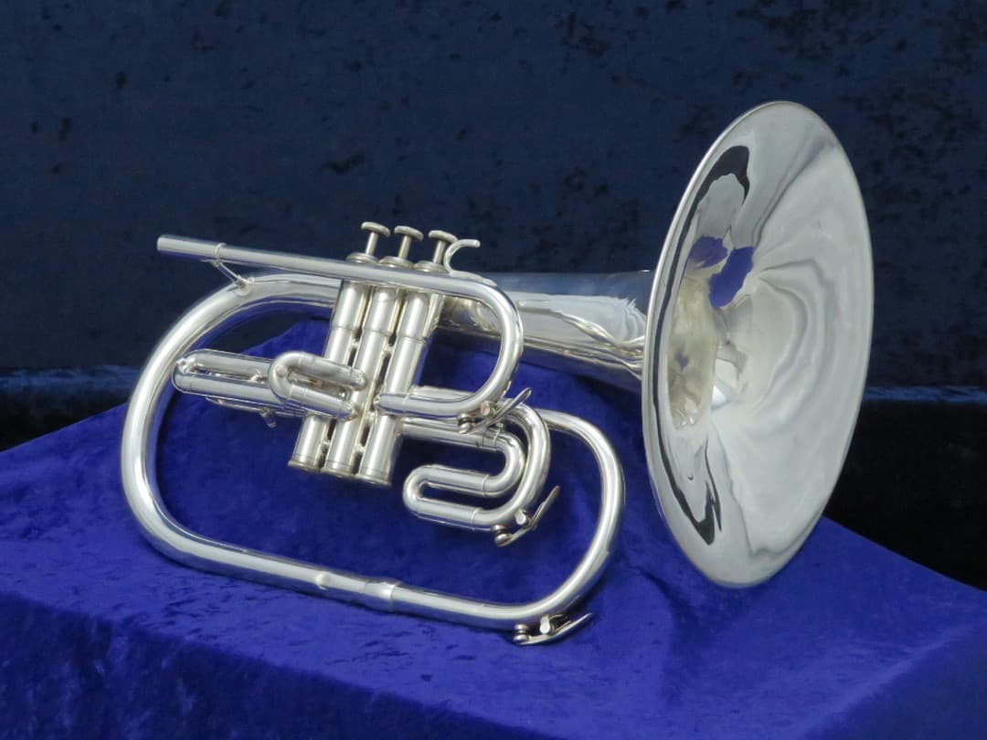 Kanstul Custom Class Silver Marching F Mellophone Serial #2258 Kanstul Custom Class Silver Marching F Mellophone Serial #2258