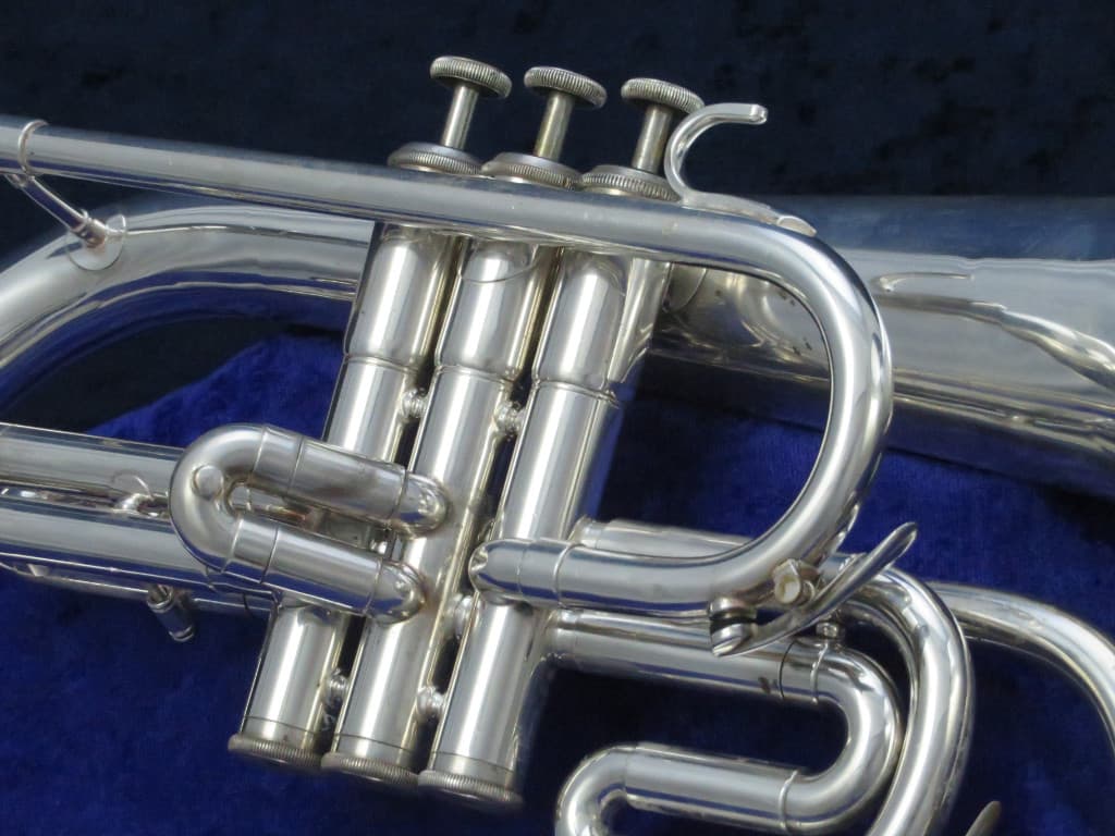Kanstul Custom Class Silver Marching F Mellophone Serial #2258