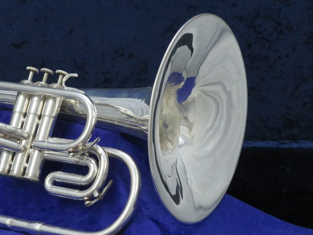 Kanstul Custom Class Silver Marching F Mellophone Serial #2258
