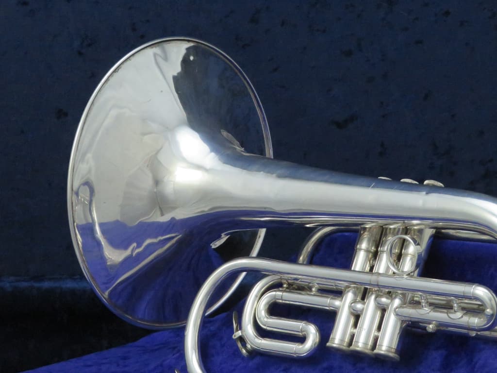 Kanstul Custom Class Silver Marching F Mellophone Serial #2258