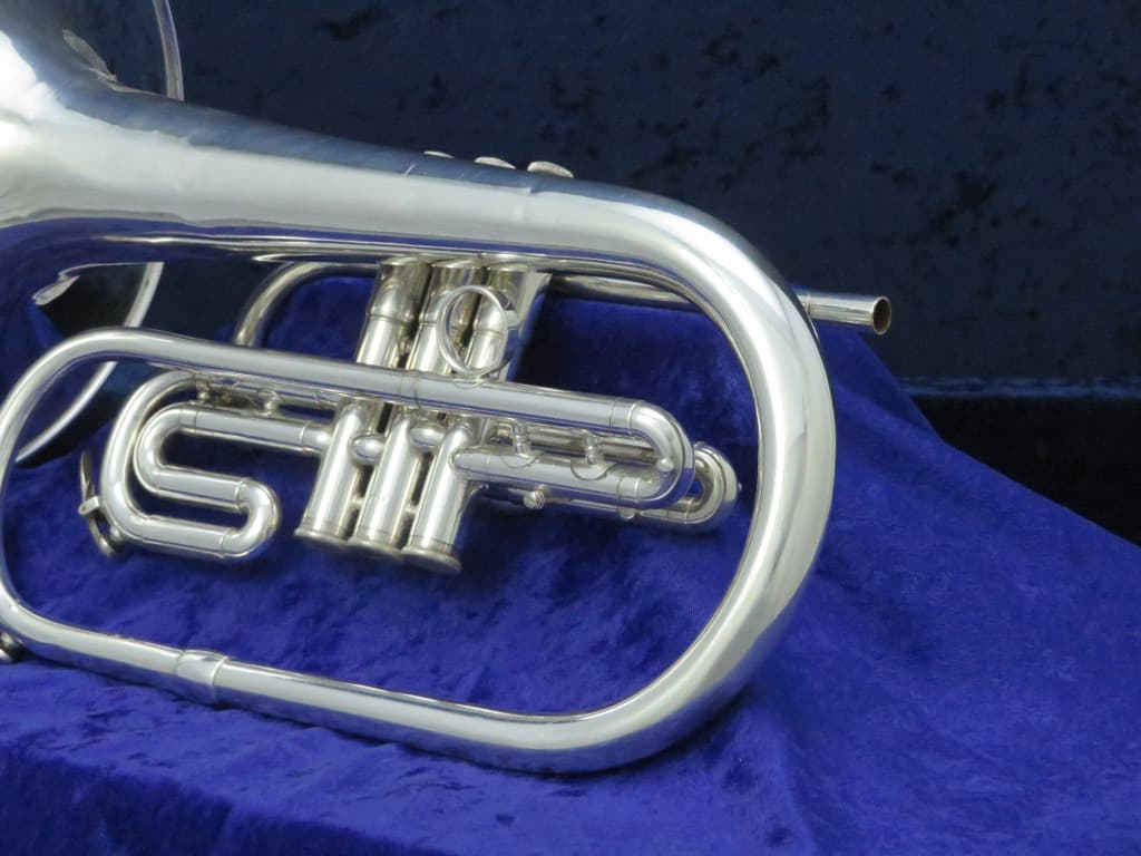 Kanstul Custom Class Silver Marching F Mellophone Serial #2258