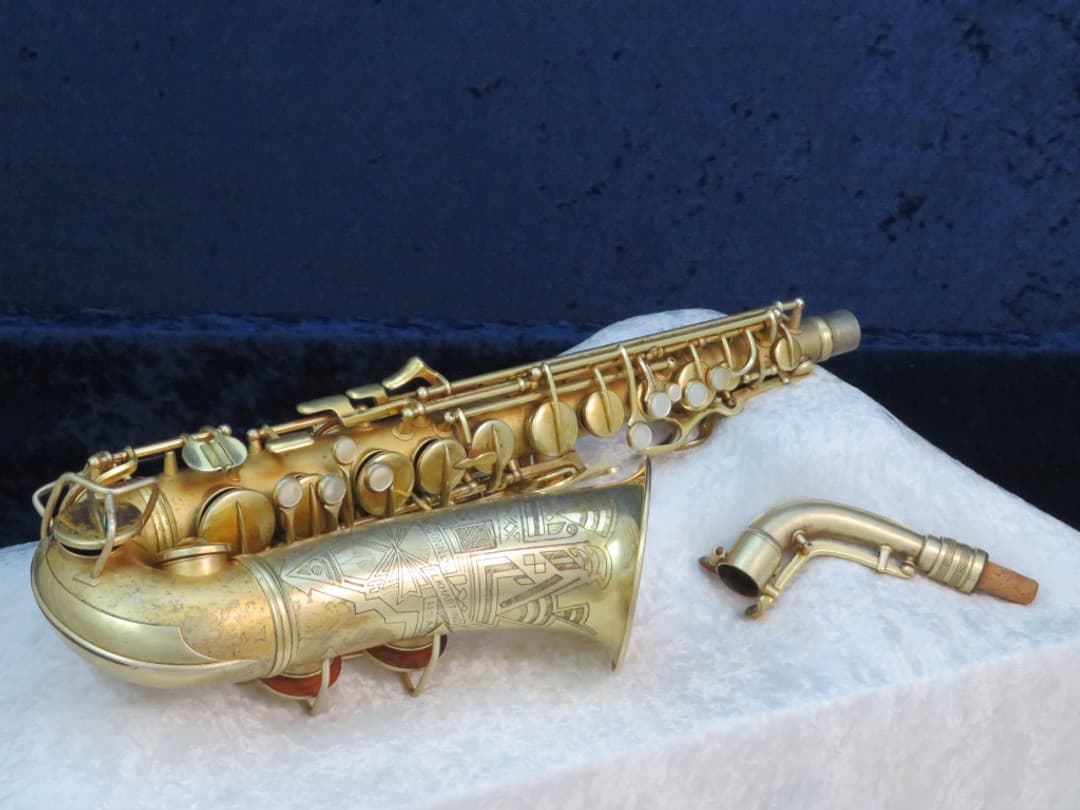 C.G. Conn Gold Plated Alto Saxophone with Art Deco 1931 Serial #M247220