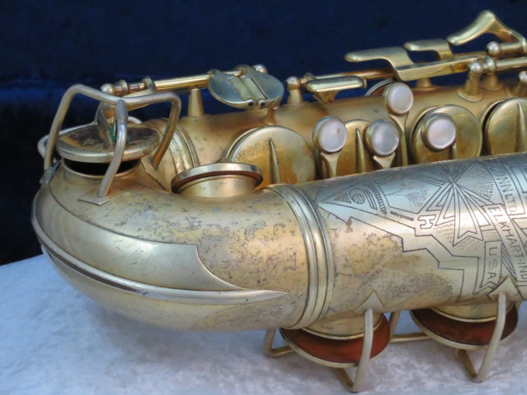 C.G. Conn Gold Plated Alto Saxophone with Art Deco 1931 Serial #M247220
