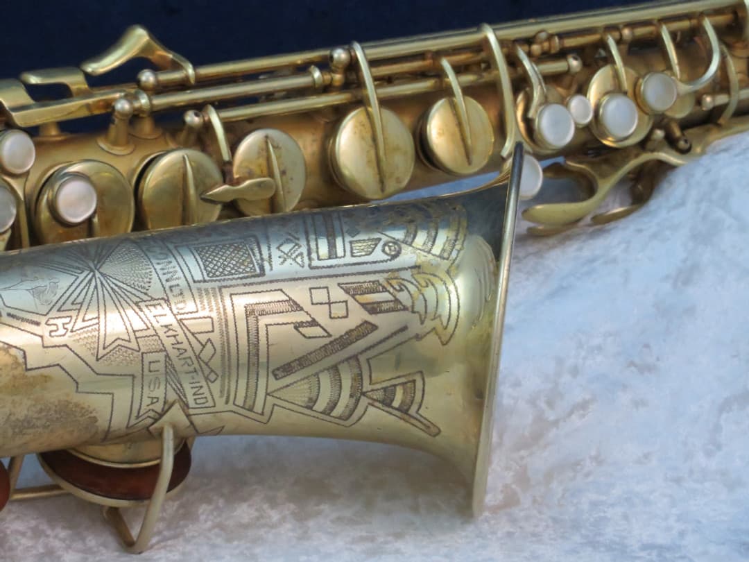 C.G. Conn Gold Plated Alto Saxophone with Art Deco 1931 Serial #M247220