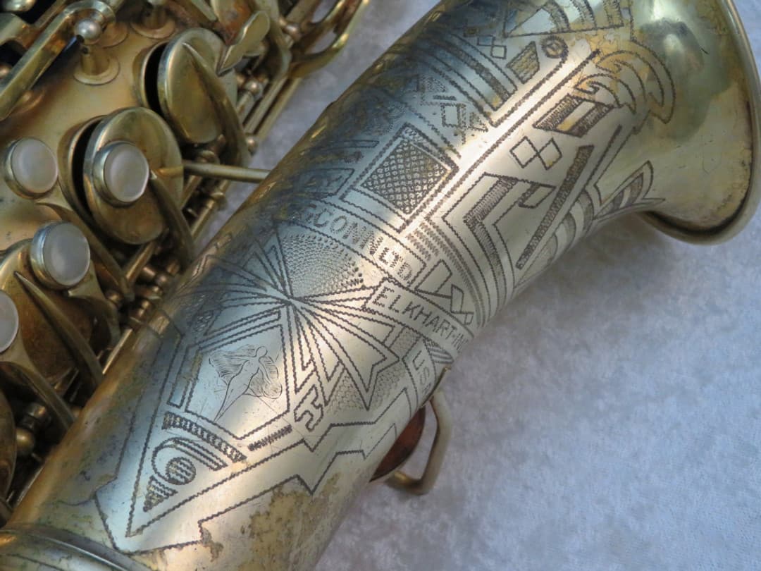 C.G. Conn Gold Plated Alto Saxophone with Art Deco 1931 Serial #M247220