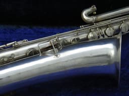Buescher The Buescher True Tone Silver Bass Saxophone Serial #37187 Buescher The Buescher True Tone Silver Bass Saxophone Serial #37187