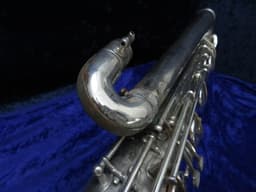 Buescher The Buescher True Tone Silver Bass Saxophone Serial #37187 Buescher The Buescher True Tone Silver Bass Saxophone Serial #37187