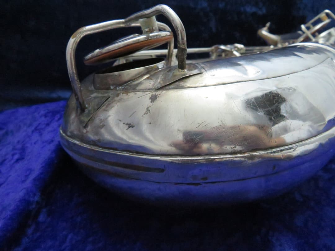 Buescher The Buescher True Tone Silver Bass Saxophone Serial #37187