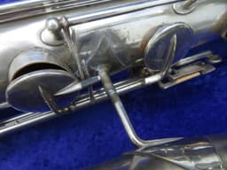 Buescher The Buescher True Tone Silver Bass Saxophone Serial #37187 Buescher The Buescher True Tone Silver Bass Saxophone Serial #37187