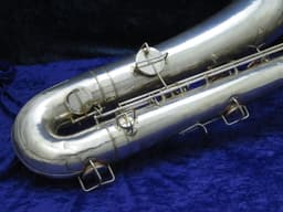 Buescher The Buescher True Tone Silver Bass Saxophone Serial #37187 Buescher The Buescher True Tone Silver Bass Saxophone Serial #37187