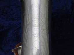 Buescher The Buescher True Tone Silver Bass Saxophone Serial #37187 Buescher The Buescher True Tone Silver Bass Saxophone Serial #37187