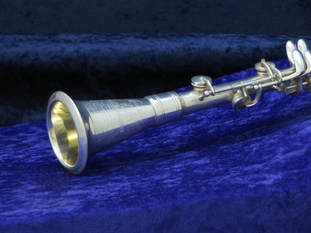 King Micro-Sonic Metal Bb Soprano Clarinet 1940's Serial #269339 Overhauled