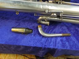 Buescher The Buescher True-Tone Silver Bass Saxophone Serial #178369 Buescher The Buescher True-Tone Silver Bass Saxophone Serial #178369